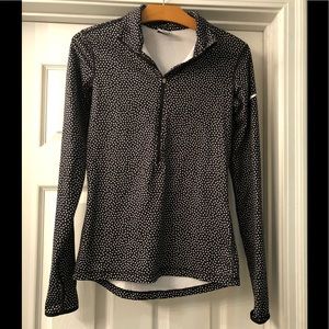NIke Pro Polka Dot Dri Fit Quarter Zip Sweatshirt